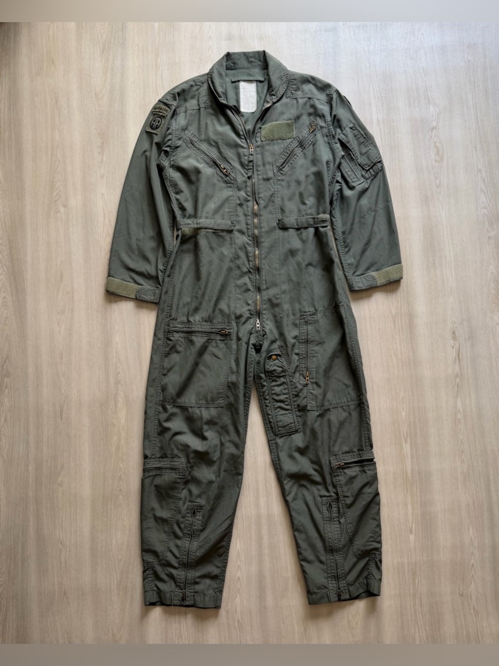Vintage USAF Sage Green CWU-27/P Summer Flyer's Coveralls Air Force Sz 42 Short - Picture 2 of 13